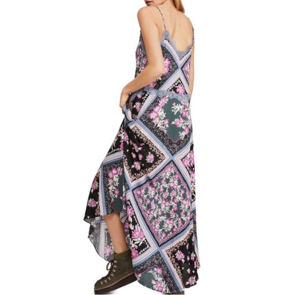Free People Stevie Print Maxi Slip Dress Size Small - Picture 11 of 11
